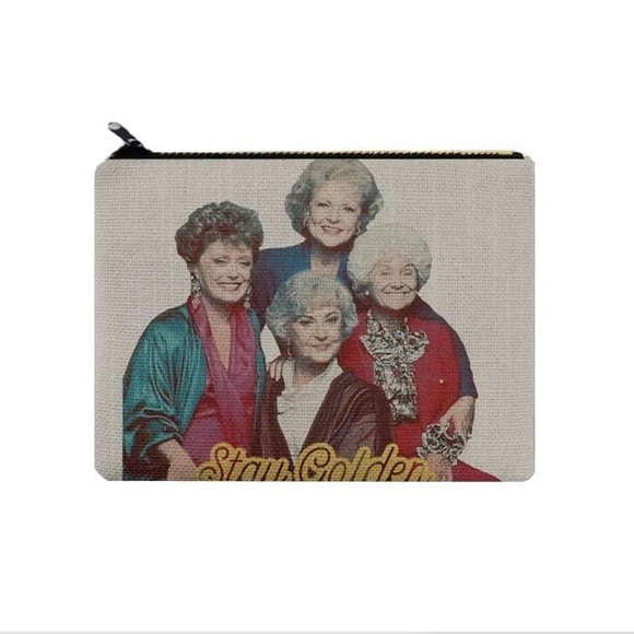 Handbags - New Stay Golden Small Pouch, Simple Cosmetic Bag Zipper, Storage Bag Makeup Tote
